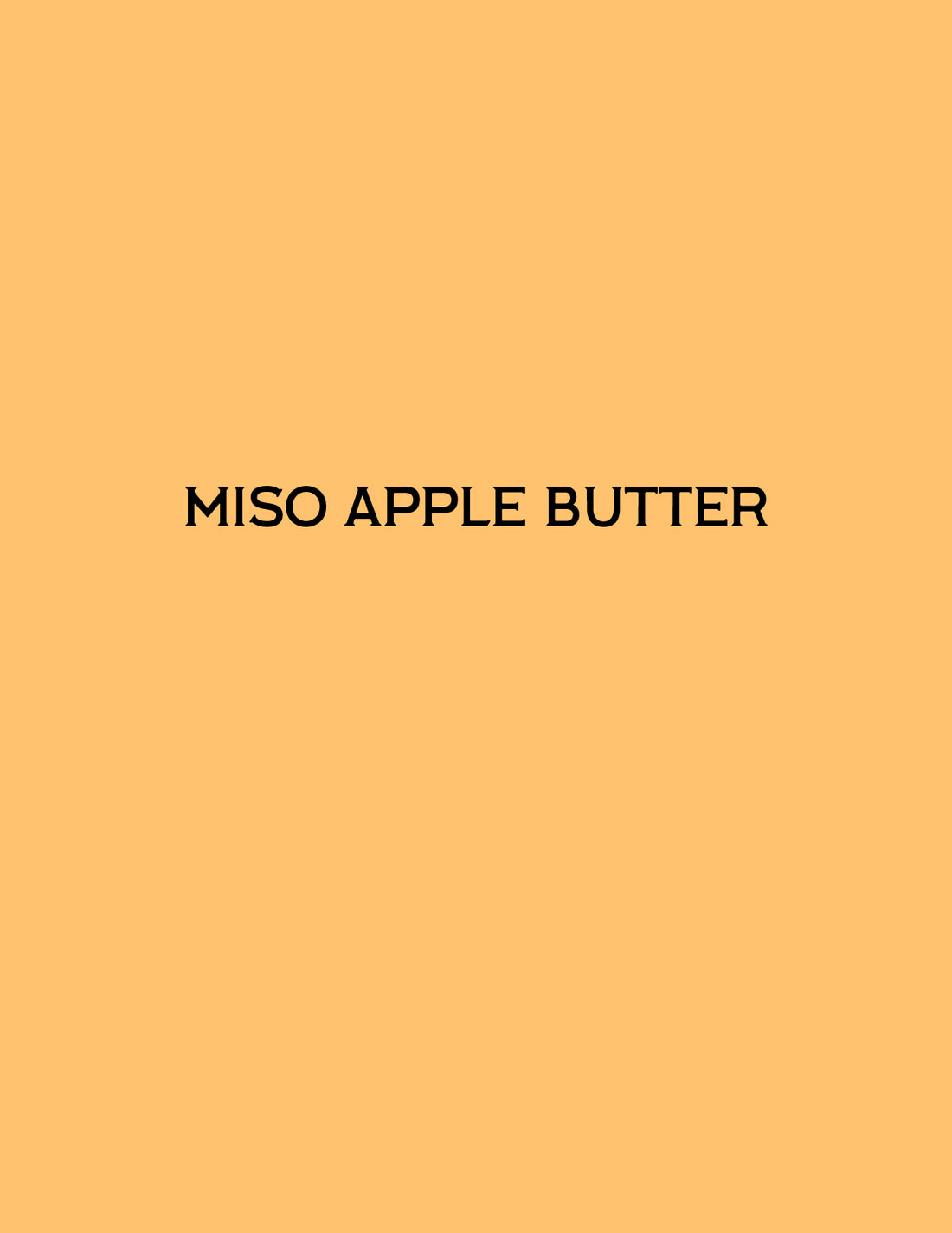 Miso Apple Butter